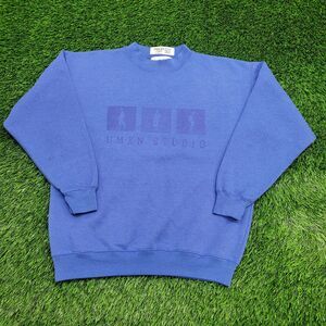 Vintage 90s UMEN Studios Sweatshirt S/M 22x25 Blue